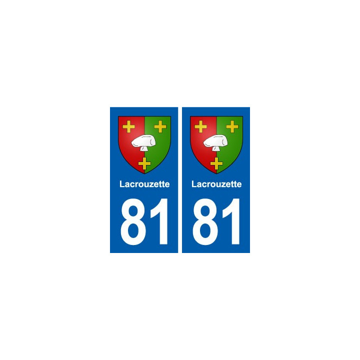 81 Lacrouzette  blason autocollant plaque stickers ville