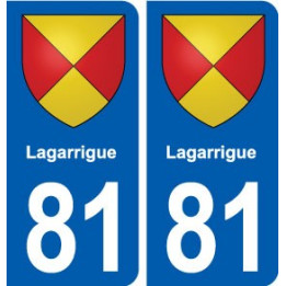 81 Lagarrigue blason autocollant plaque stickers ville