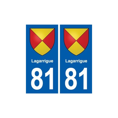 81 Lagarrigue blason autocollant plaque stickers ville
