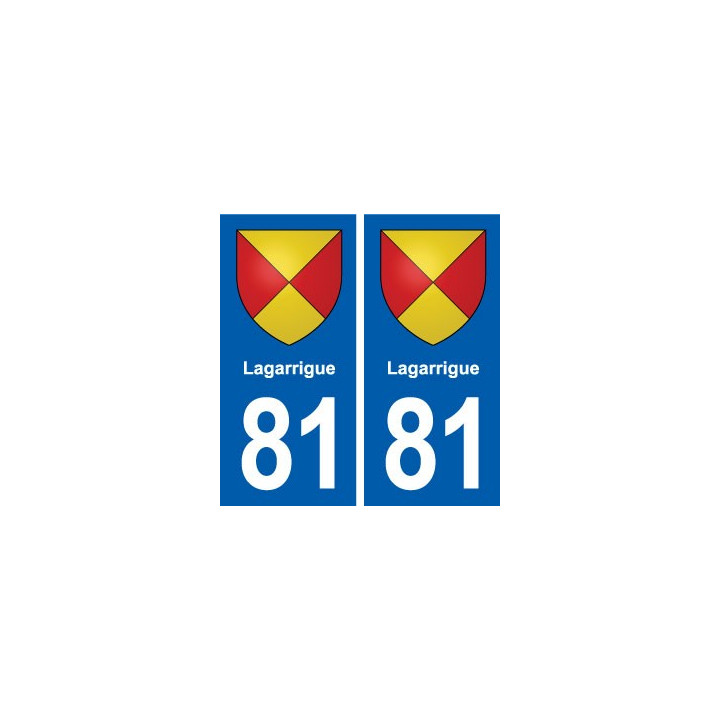 81 Lagarrigue blason autocollant plaque stickers ville