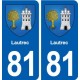 81 Lautrec blason autocollant plaque stickers ville
