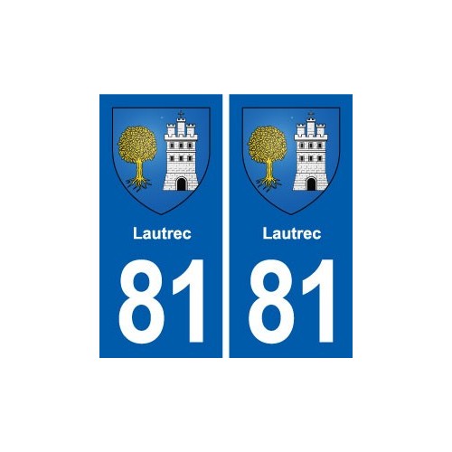 81 Lautrec blason autocollant plaque stickers ville