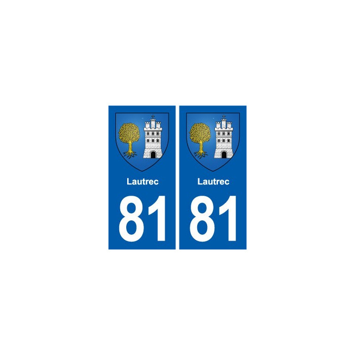 81 Lautrec blason autocollant plaque stickers ville