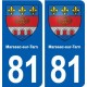 81 Marssac-sur-Tarn blason autocollant plaque stickers ville