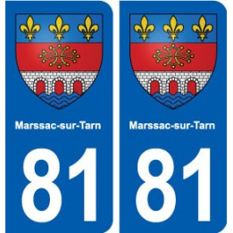 81 Marssac-sur-Tarn blason autocollant plaque stickers ville