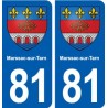 81 Marssac-sur-Tarn blason autocollant plaque stickers ville