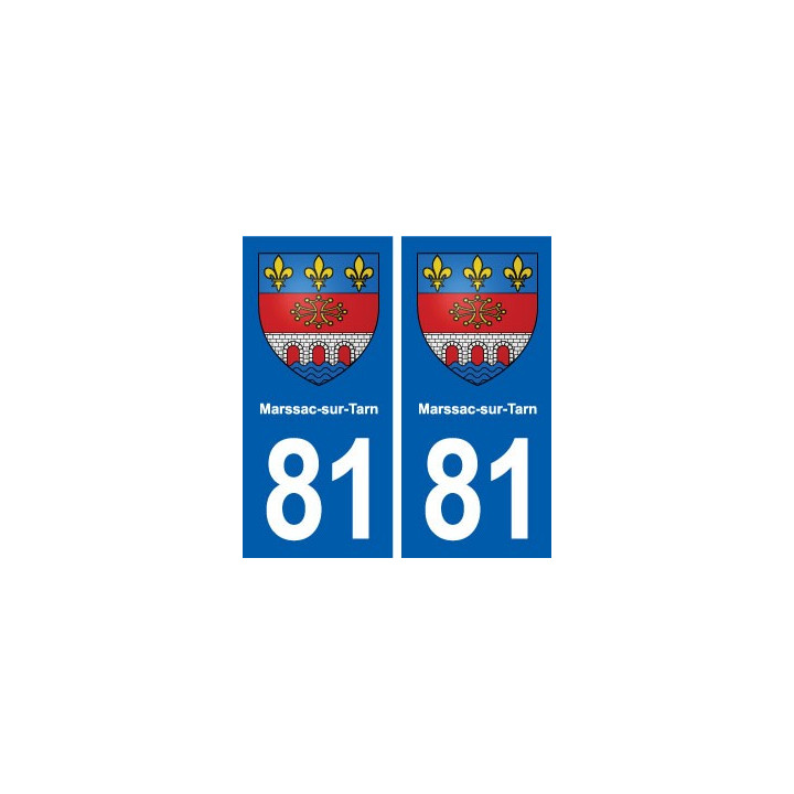 81 Marssac-sur-Tarn blason autocollant plaque stickers ville