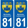 81 Montredon-Labessonnié blason autocollant plaque stickers ville