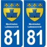 81 Montredon-Labessonnié blason autocollant plaque stickers ville