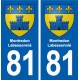 81 Montredon-Labessonnié blason autocollant plaque stickers ville