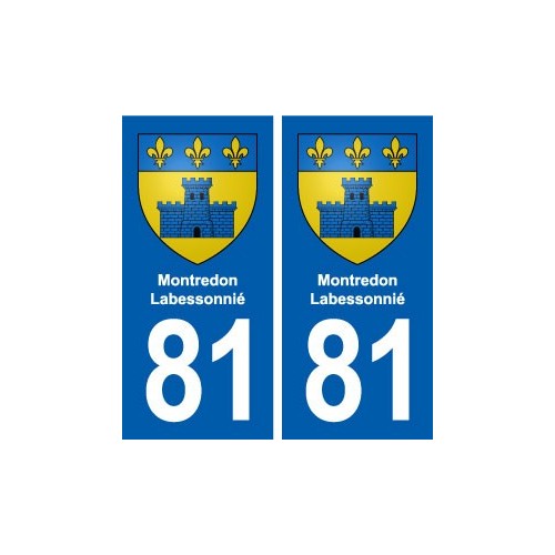 81 Montredon-Labessonnié blason autocollant plaque stickers ville