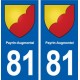 81 Payrin-Augmontel blason autocollant plaque stickers ville
