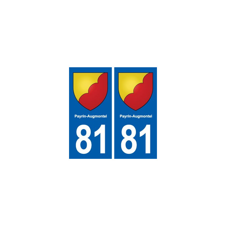 81 Payrin-Augmontel blason autocollant plaque stickers ville