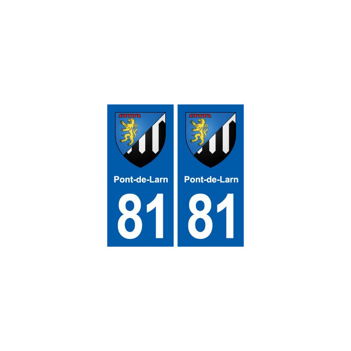 81 Pont-de-Larn blason autocollant plaque stickers ville