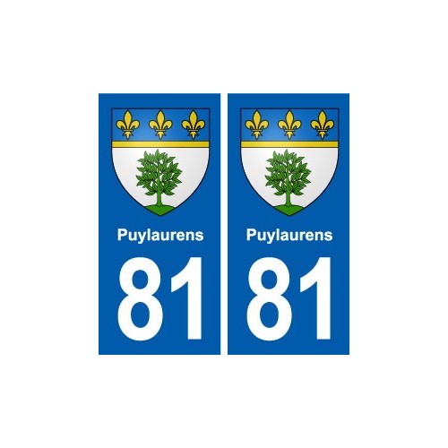 81 Puylaurens blason autocollant plaque stickers ville