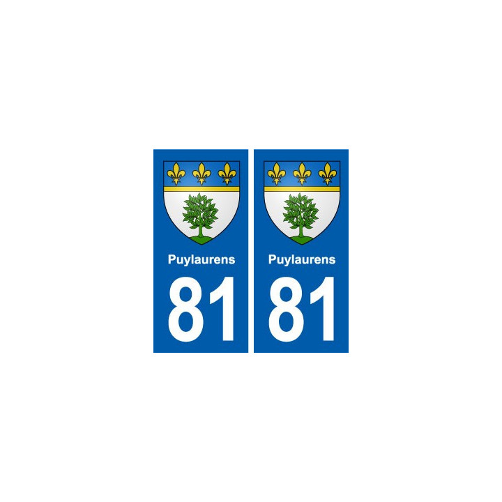81 Puylaurens blason autocollant plaque stickers ville