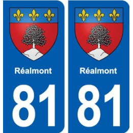 81 Réalmont  blason autocollant plaque stickers ville
