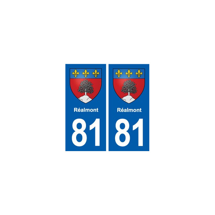 81 Réalmont  blason autocollant plaque stickers ville