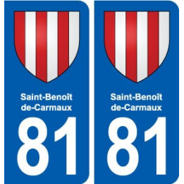 81 Saint-Benoît-de-Carmaux blason autocollant plaque stickers ville