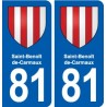 81 Saint-Benoît-de-Carmaux blason autocollant plaque stickers ville