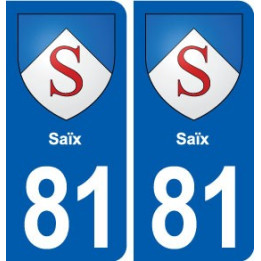 81 Saïx blason autocollant plaque stickers ville