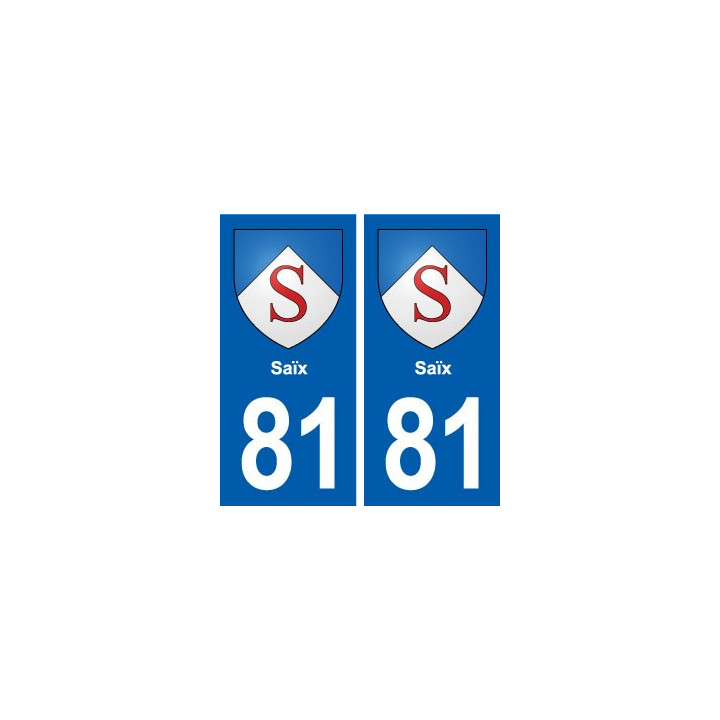 81 Saïx blason autocollant plaque stickers ville