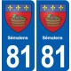 81 Sémalens blason autocollant plaque stickers ville