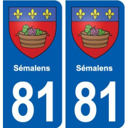 81 Sémalens blason autocollant plaque stickers ville