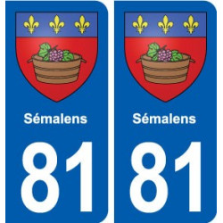 81 Sémalens blason autocollant plaque stickers ville