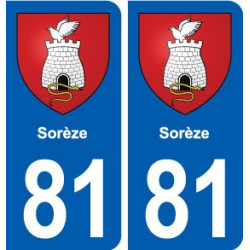 81 Sorèze blason autocollant plaque stickers ville