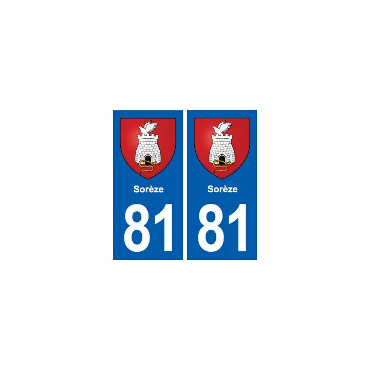81 Sorèze blason autocollant plaque stickers ville