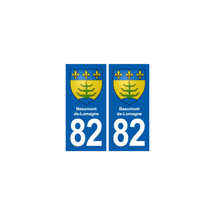 82 Beaumont-de-Lomagne blason autocollant plaque stickers ville