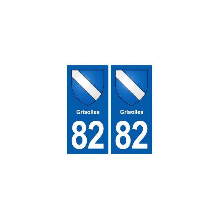 82 Grisolles blason autocollant plaque stickers ville