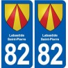 82 Labastide-Saint-Pierre blason autocollant plaque stickers ville