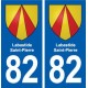 82 Labastide-Saint-Pierre blason autocollant plaque stickers ville