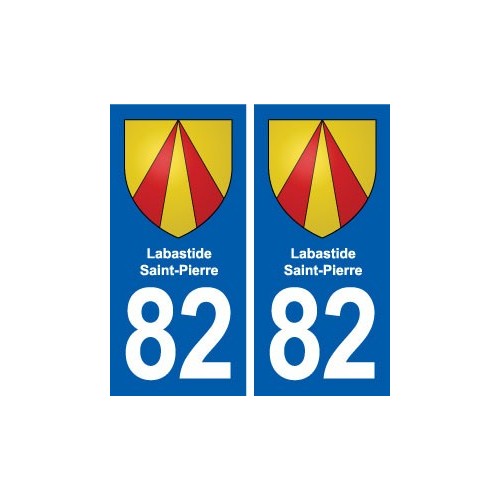 82 Labastide-Saint-Pierre blason autocollant plaque stickers ville
