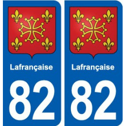 82 Lafrançaise blason autocollant plaque stickers ville