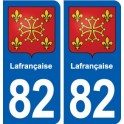 82 Lafrançaise coat of arms sticker plate stickers city