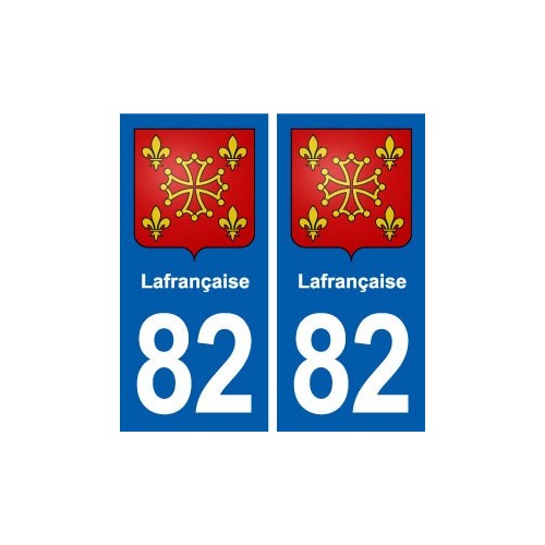 82 Lafrançaise blason autocollant plaque stickers ville