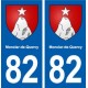 82 Monclar-de-Quercy blason autocollant plaque stickers ville