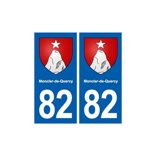 82 Monclar-de-Quercy blason autocollant plaque stickers ville