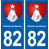 82 Monclar-de-Quercy wappen aufkleber typenschild aufkleber stadt