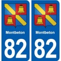 82 Montbeton blason autocollant plaque stickers ville
