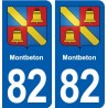 82 Montbeton blason autocollant plaque stickers ville
