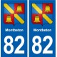 82 Montbeton blason autocollant plaque stickers ville