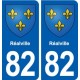 82 Réalville blason autocollant plaque stickers ville