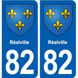 82 Réalville blason autocollant plaque stickers ville