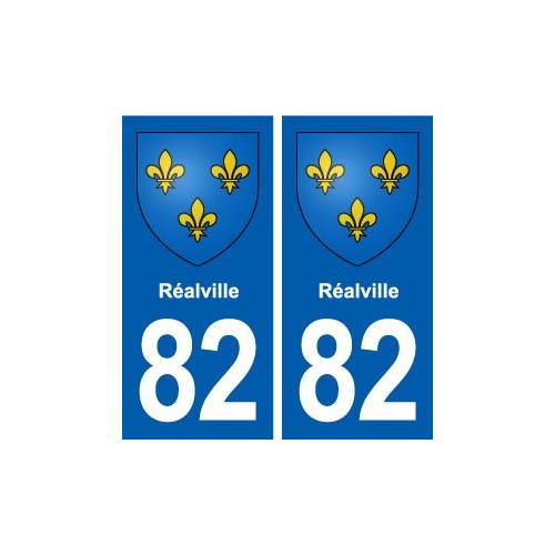 82 Réalville blason autocollant plaque stickers ville