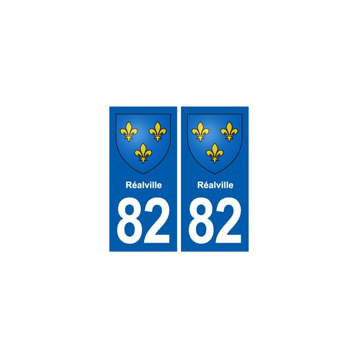 82 Réalville blason autocollant plaque stickers ville