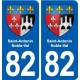82 Saint-Antonin-Noble-Val blason autocollant plaque stickers ville